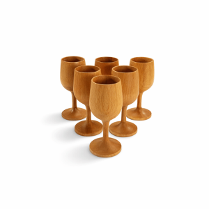 جام چوبی راش طرح ساده