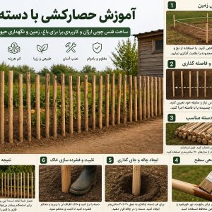 آموزش حصارکشی با دسته بیل
